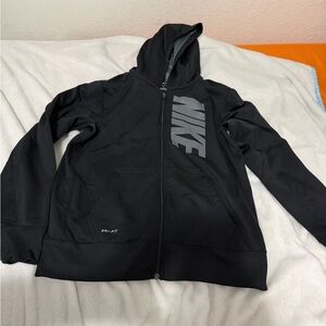 Nike Black and Gray Dri-Fit Hoodie